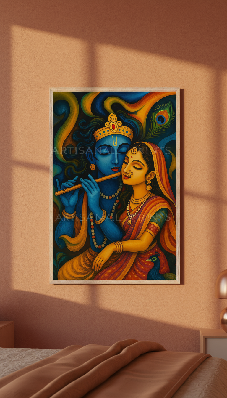 Radha Krishna Framed Poster
