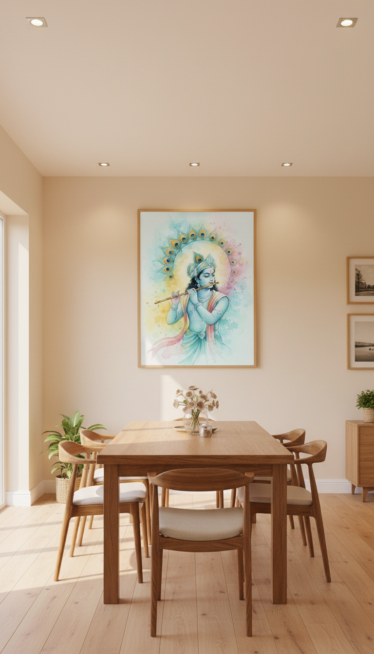 Krishna Watercolor Painting