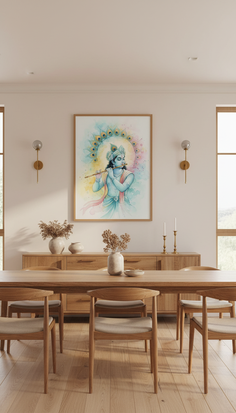 Krishna Watercolor Painting