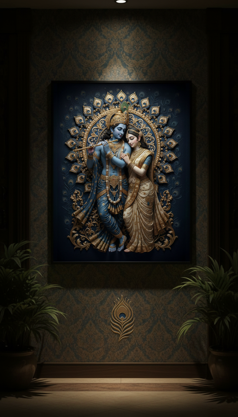 Radha Krishna Wall Art Print