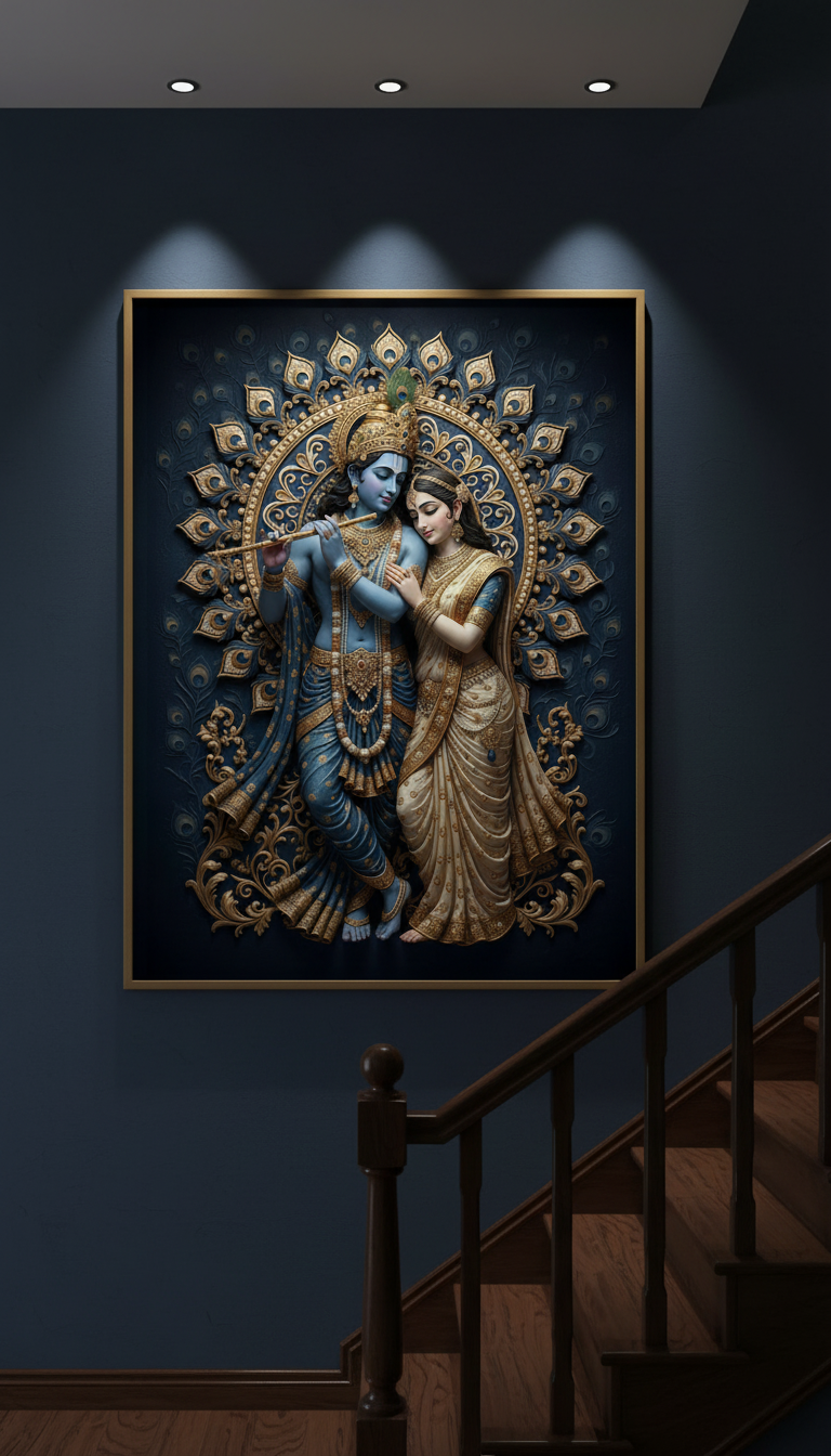 Radha Krishna Wall Art Print
