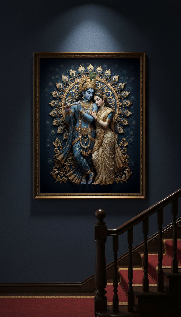 Radha Krishna Wall Art Print
