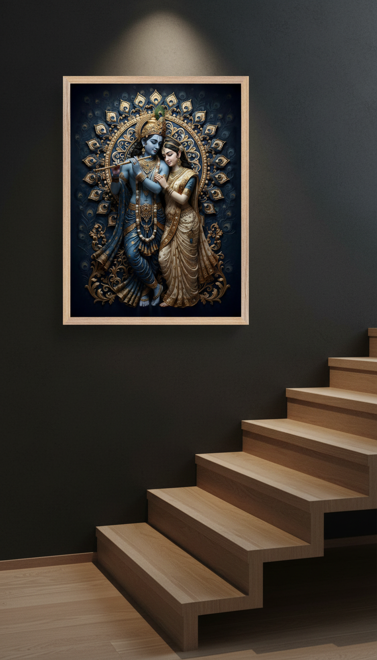 Radha Krishna Wall Art Print