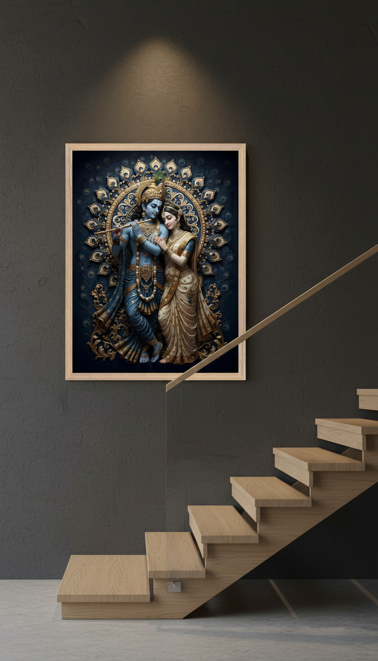 Radha Krishna Wall Art Print