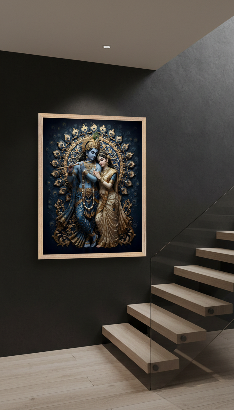 Radha Krishna Wall Art Print