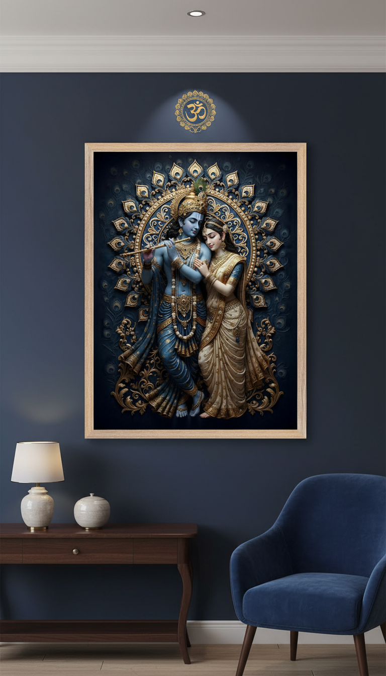 Radha Krishna Wall Art Print