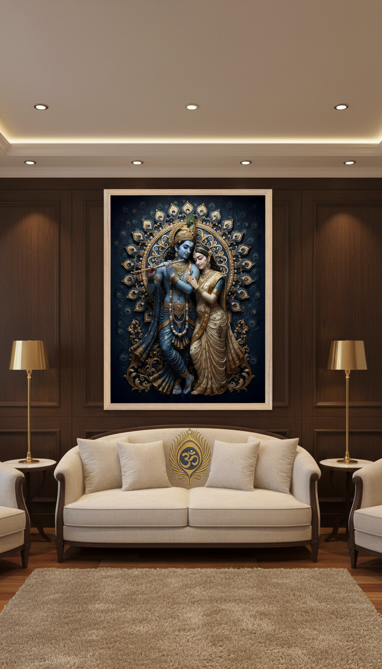 Radha Krishna Wall Art Print