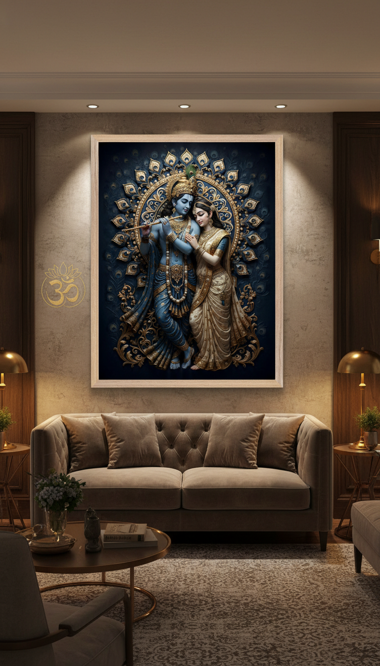 Radha Krishna Wall Art Print