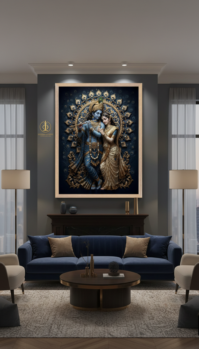 Radha Krishna Wall Art Print