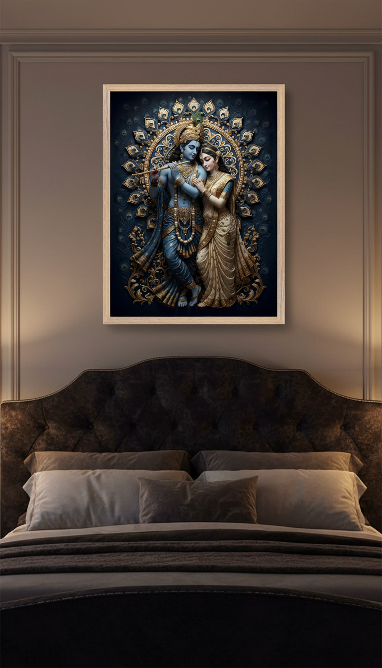 Radha Krishna Wall Art Print