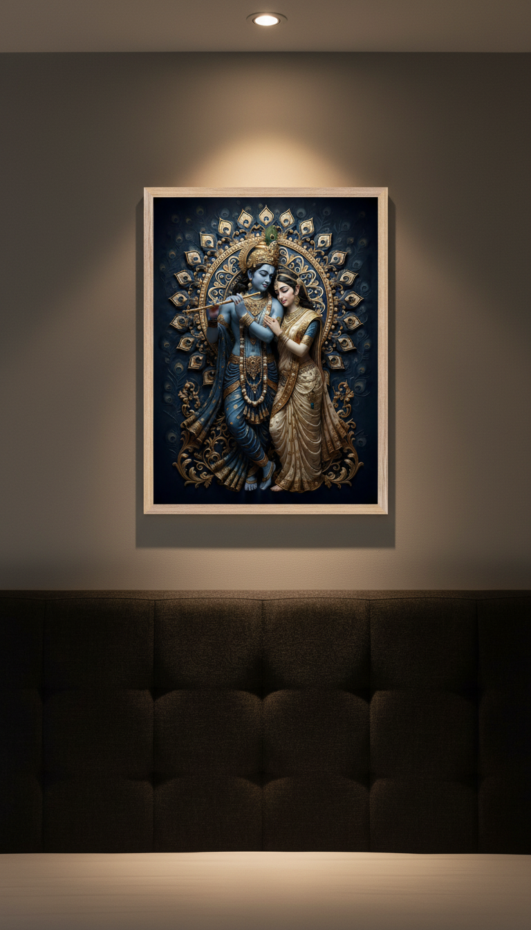 Radha Krishna Wall Art Print