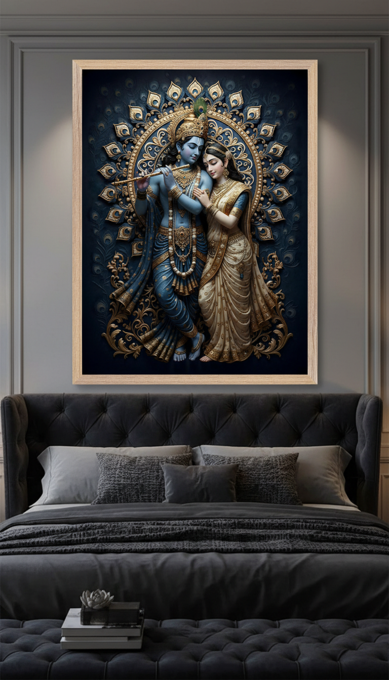 Radha Krishna Wall Art Print