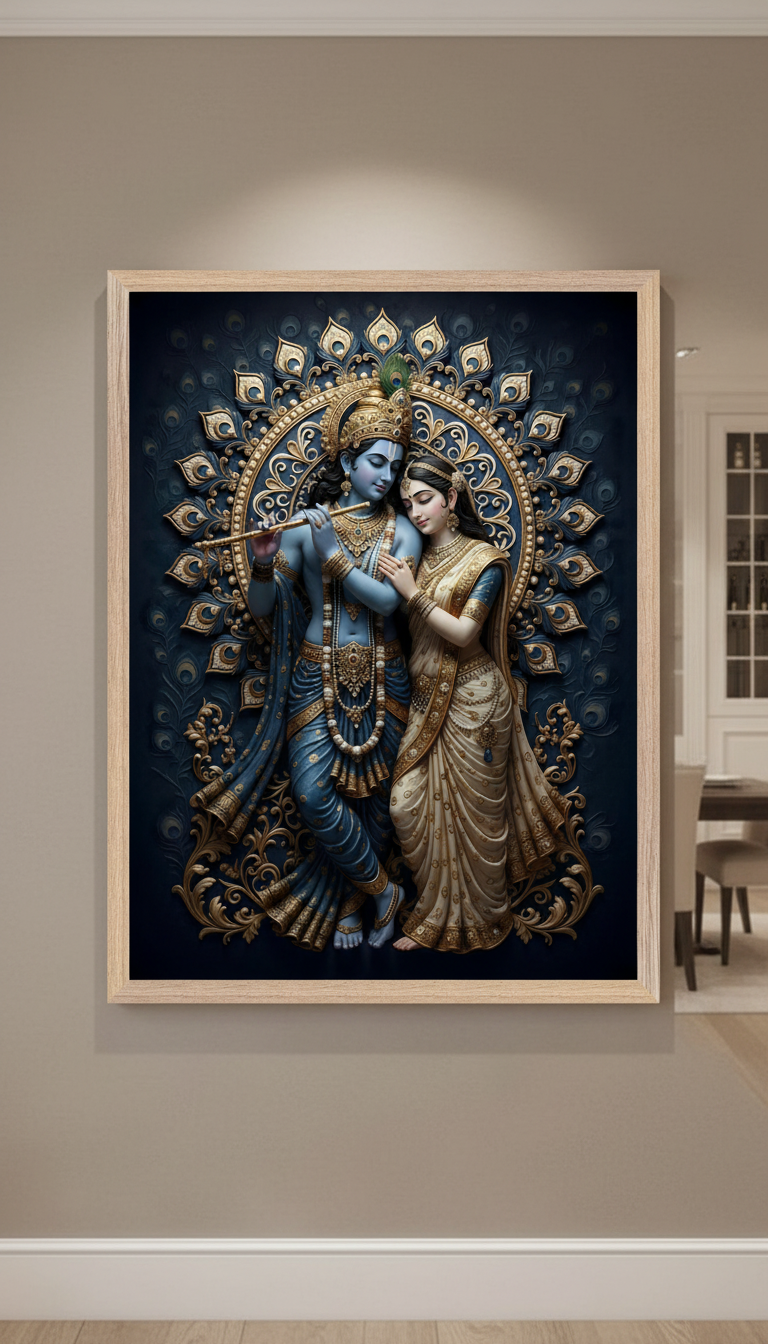 Radha Krishna Wall Art Print