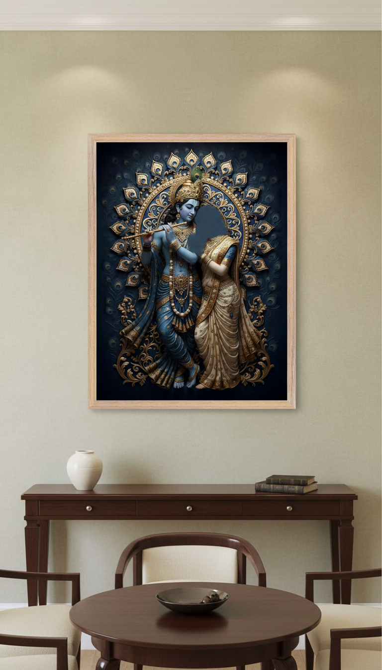 Radha Krishna Wall Art Print