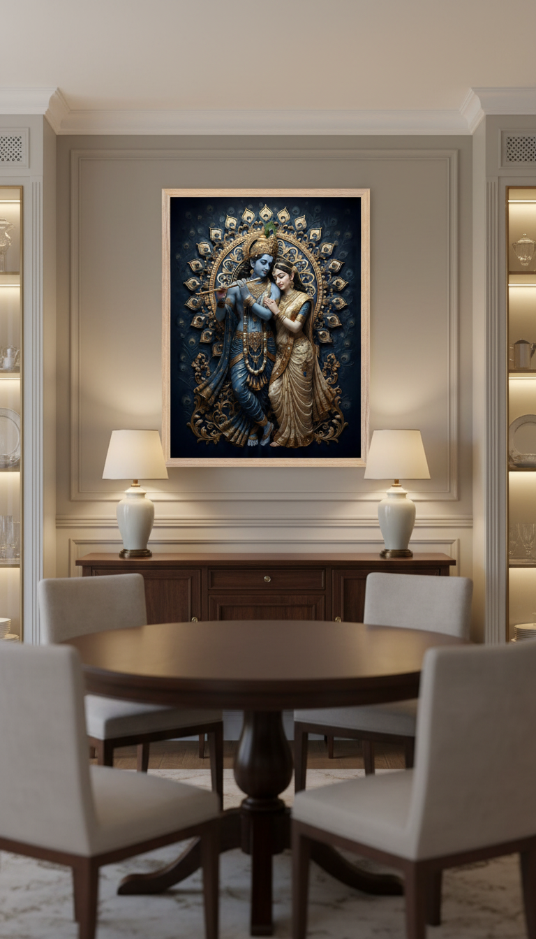 Radha Krishna Wall Art Print