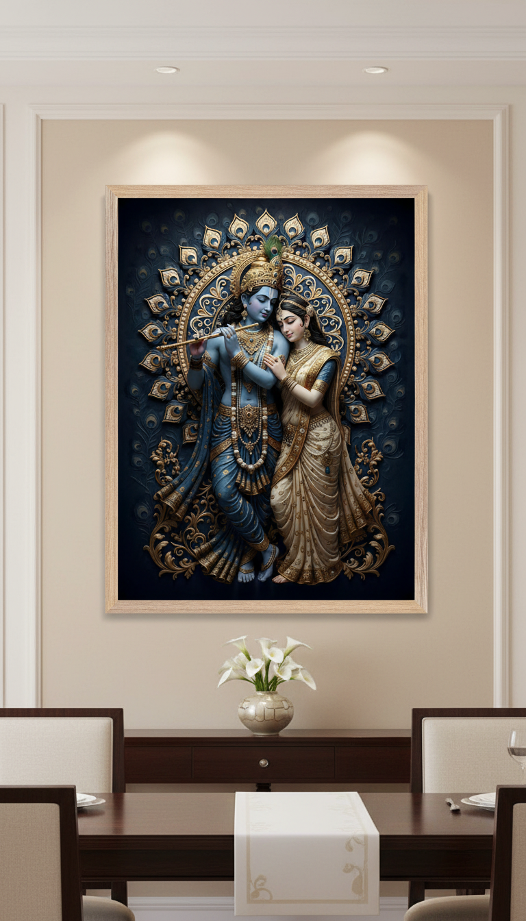 Radha Krishna Wall Art Print