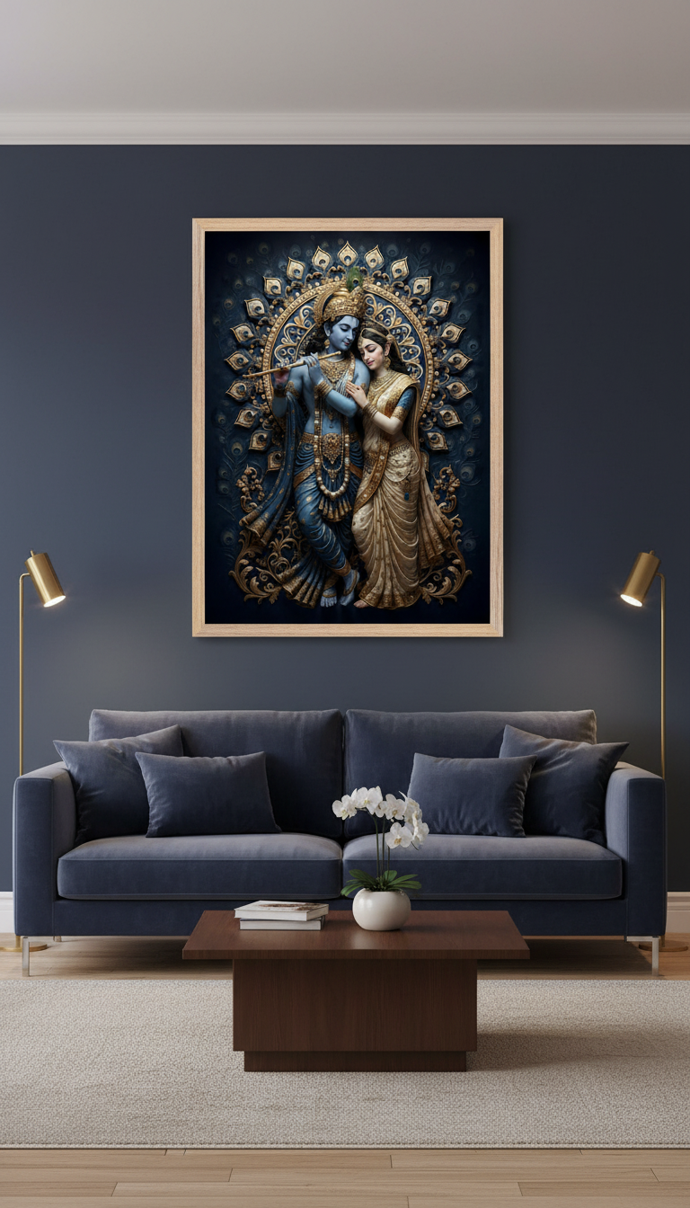 Radha Krishna Wall Art Print