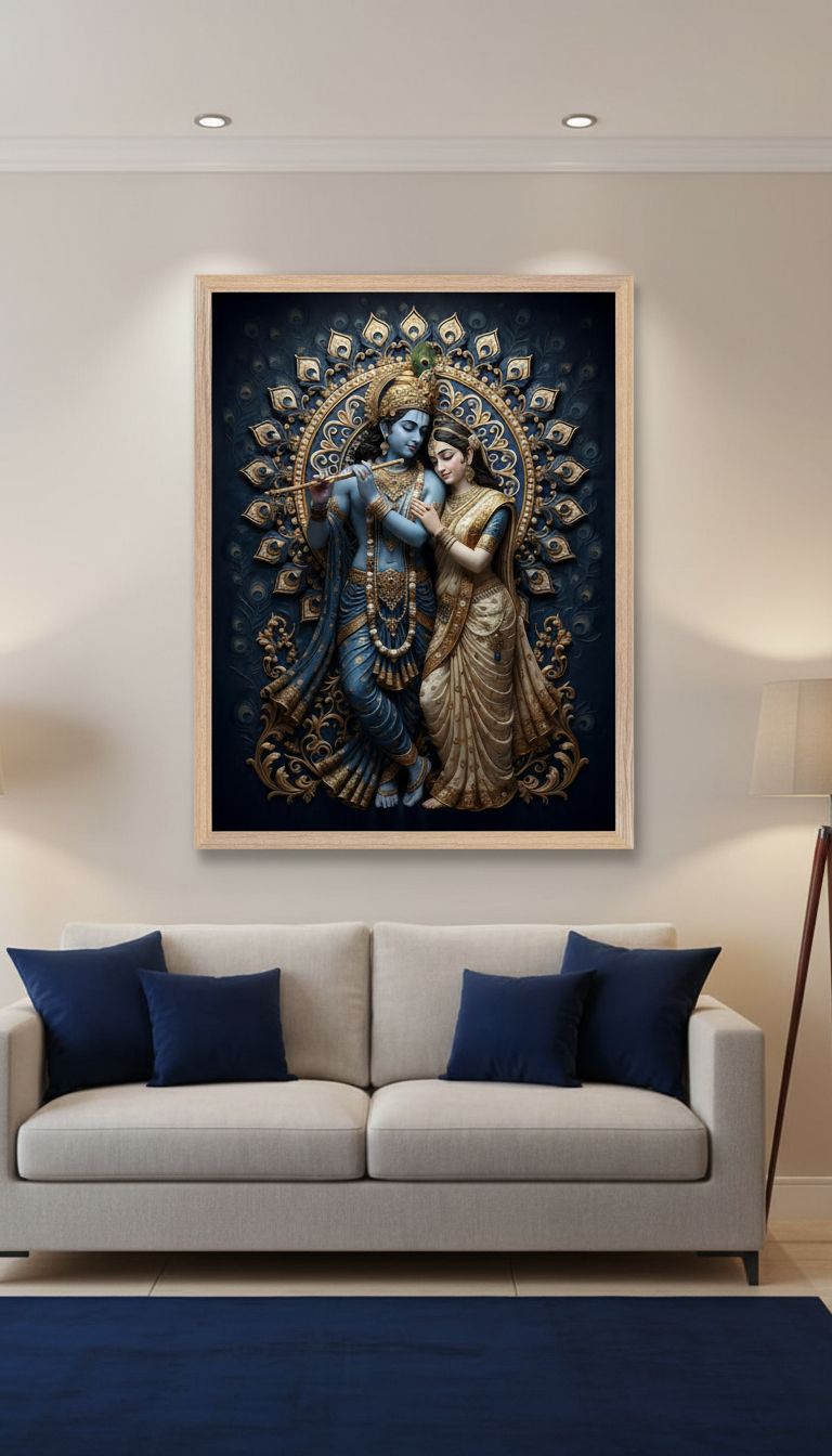 Radha Krishna Wall Art Print
