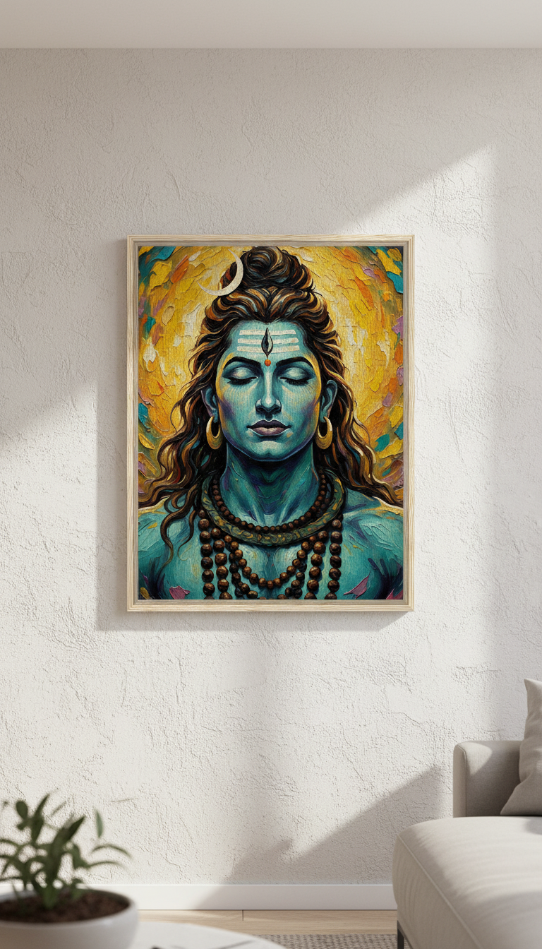 Lord Shiva Framed Canvas