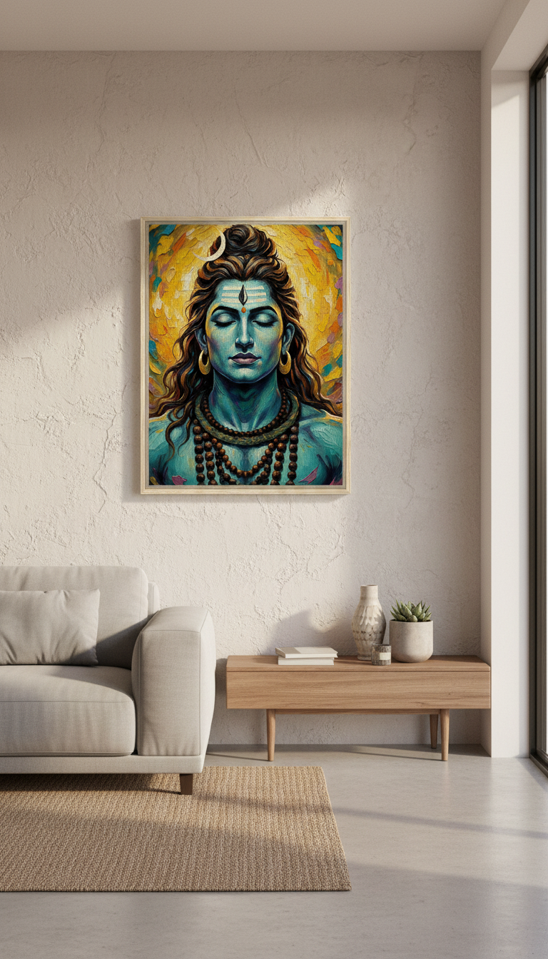Lord Shiva Framed Canvas
