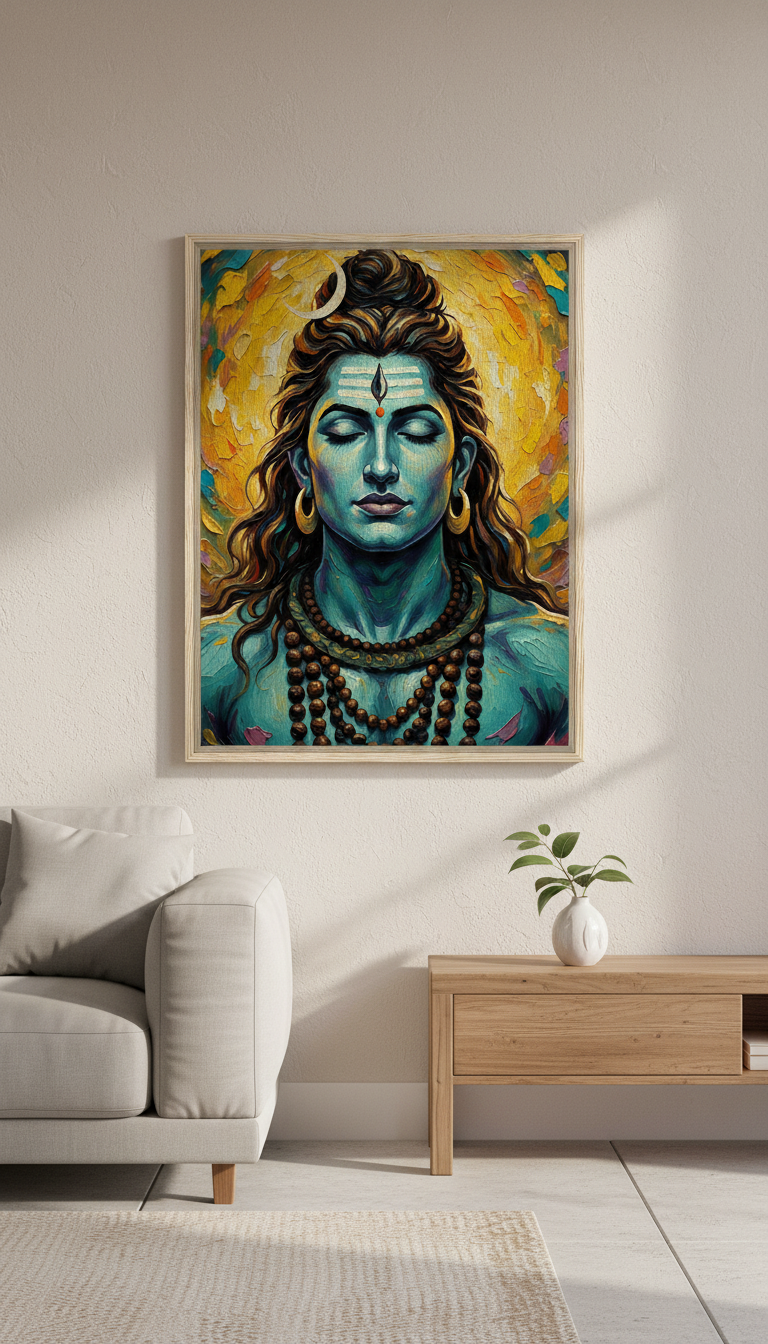 Lord Shiva Framed Canvas