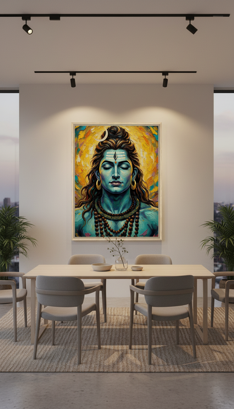 Lord Shiva Framed Canvas