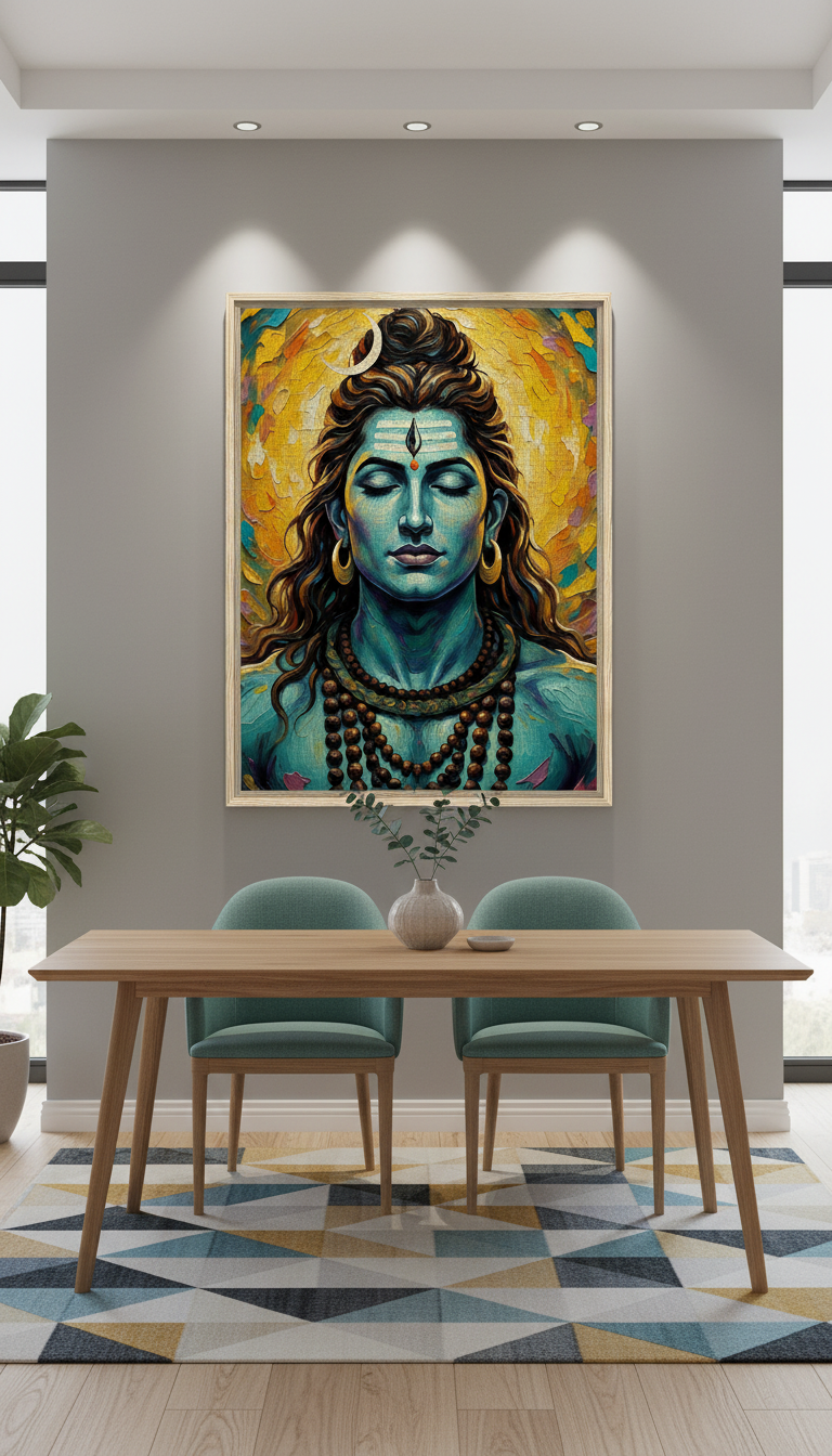 Lord Shiva Framed Canvas