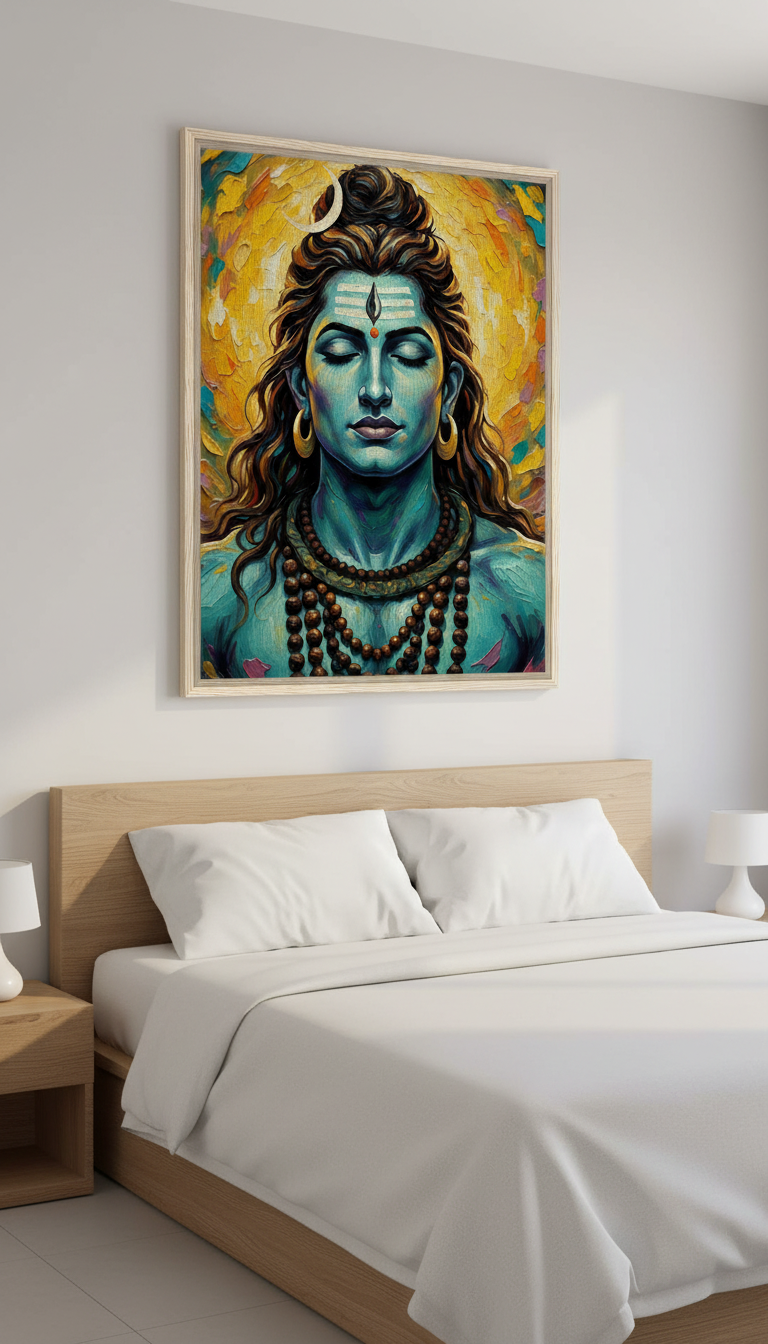 Lord Shiva Framed Canvas