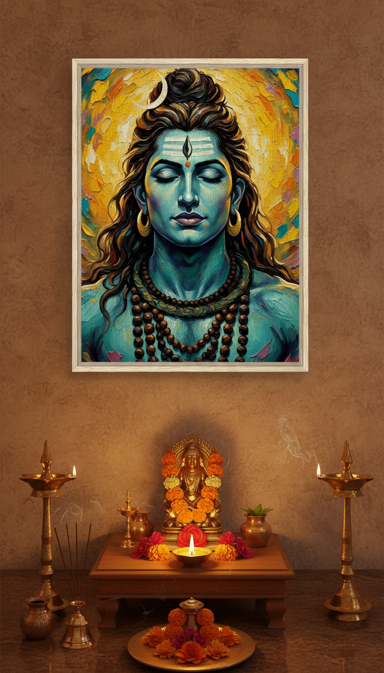Lord Shiva Framed Canvas