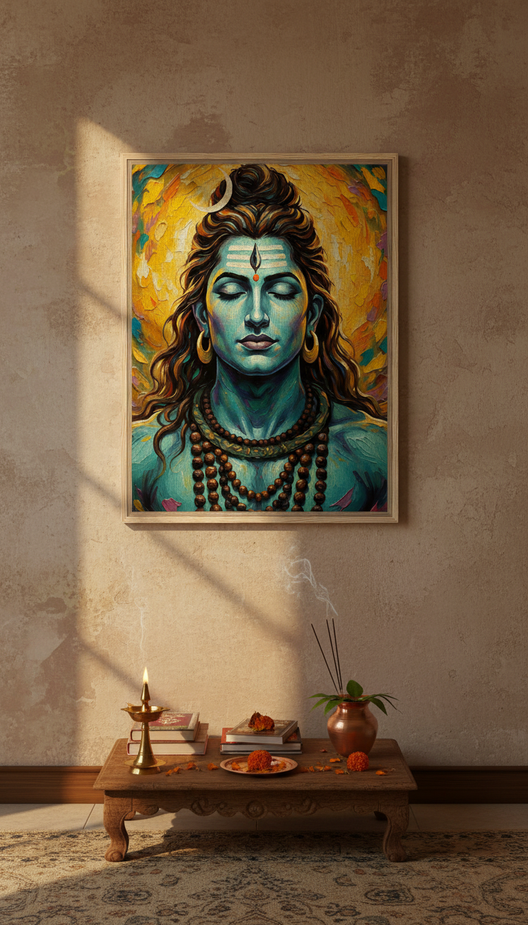 Lord Shiva Framed Canvas