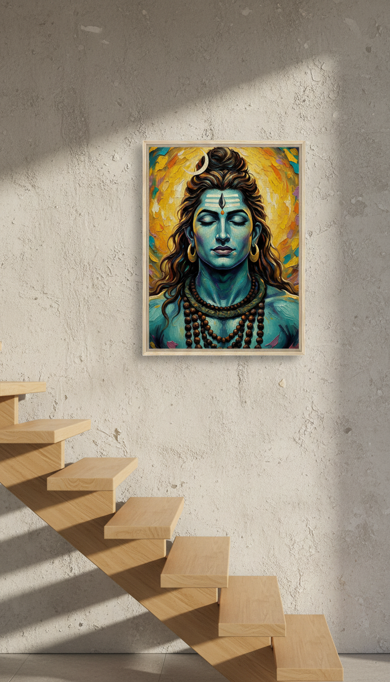 Lord Shiva Framed Canvas