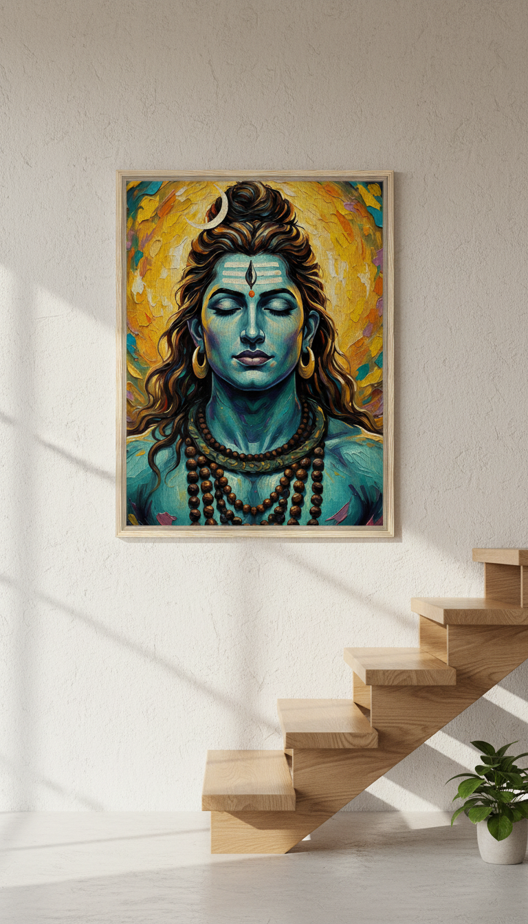 Lord Shiva Framed Canvas