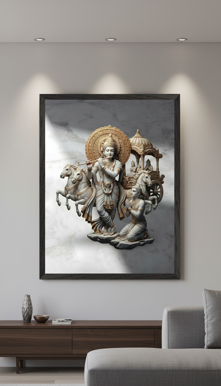 Krishna Arjuna Bhagavad Gita Art
