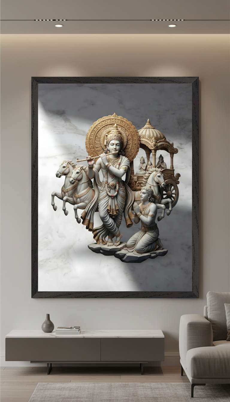 Krishna Arjuna Bhagavad Gita Art