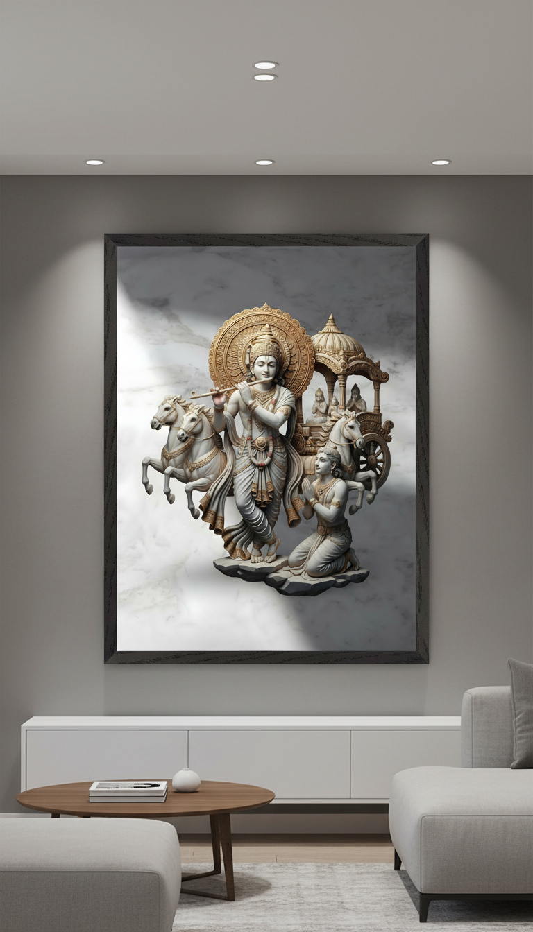 Krishna Arjuna Bhagavad Gita Art
