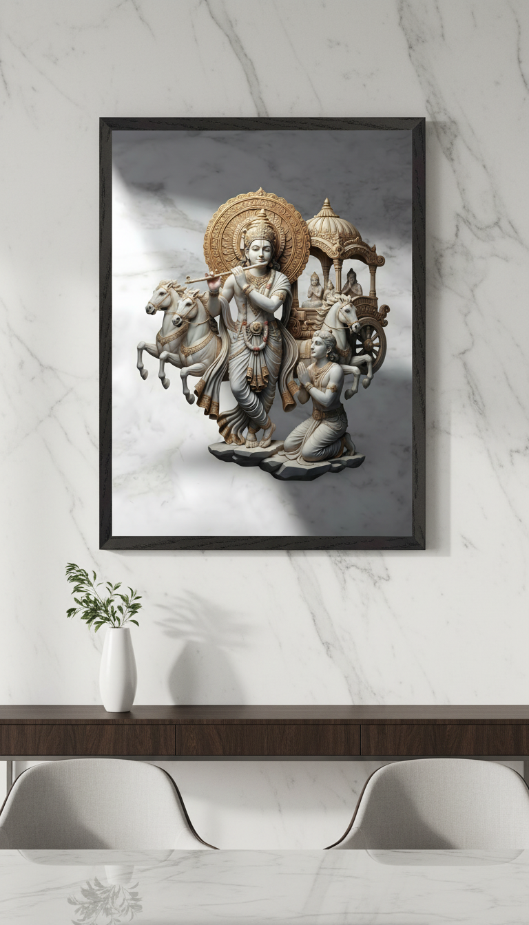 Krishna Arjuna Bhagavad Gita Art