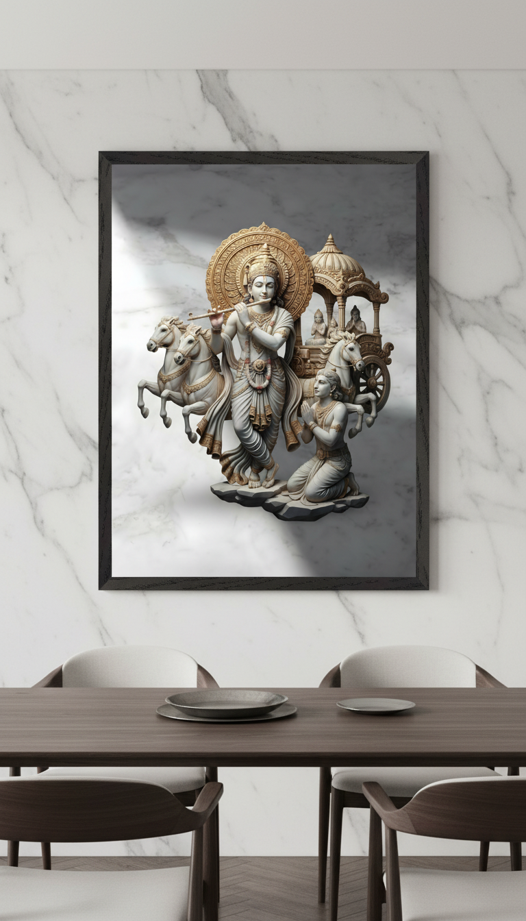 Krishna Arjuna Bhagavad Gita Art