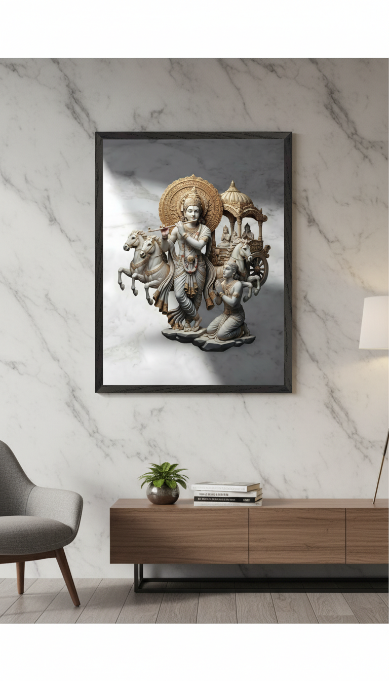 Krishna Arjuna Bhagavad Gita Art