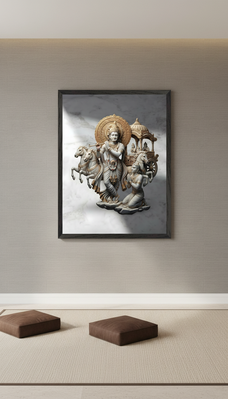 Krishna Arjuna Bhagavad Gita Art