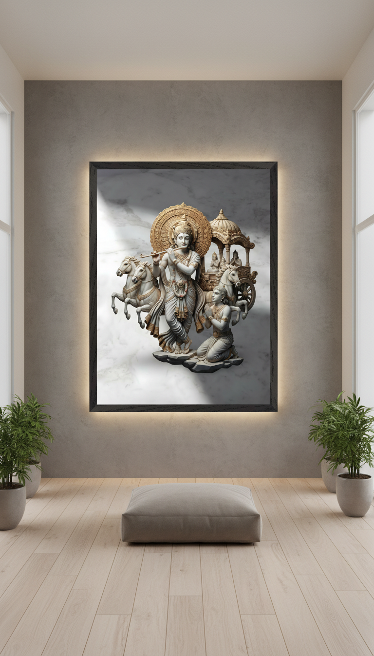 Krishna Arjuna Bhagavad Gita Art