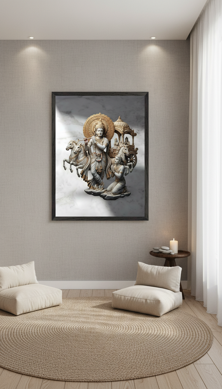 Krishna Arjuna Bhagavad Gita Art