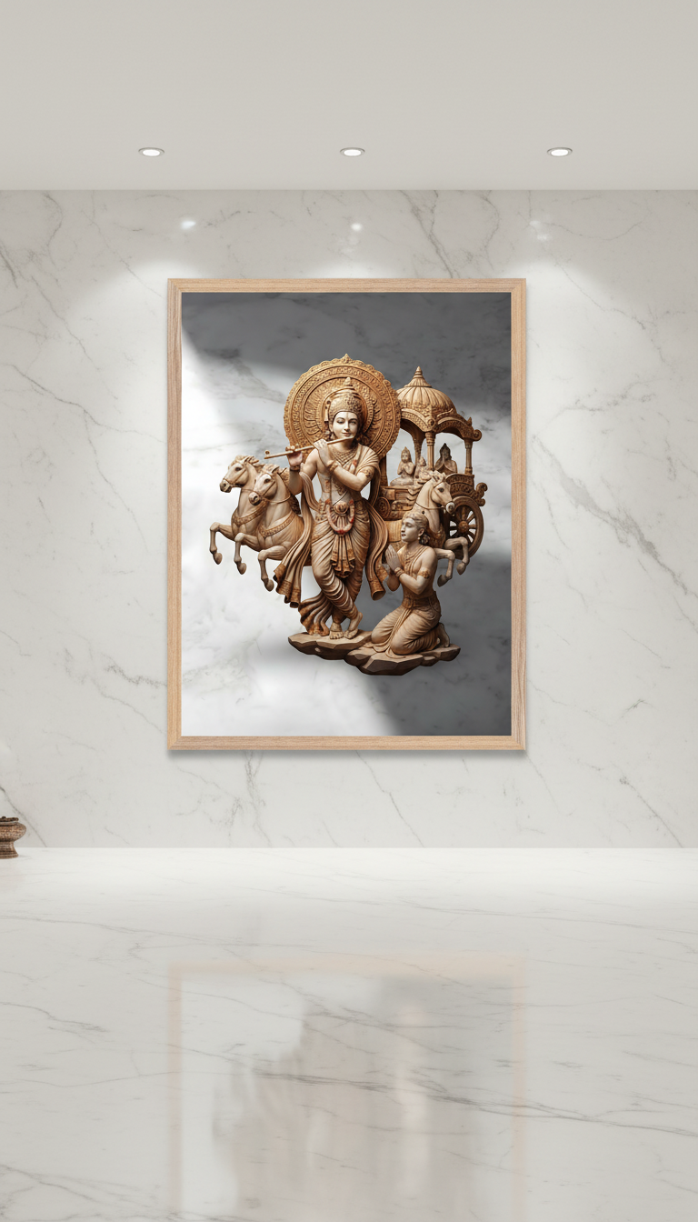 Krishna Arjuna Bhagavad Gita Art