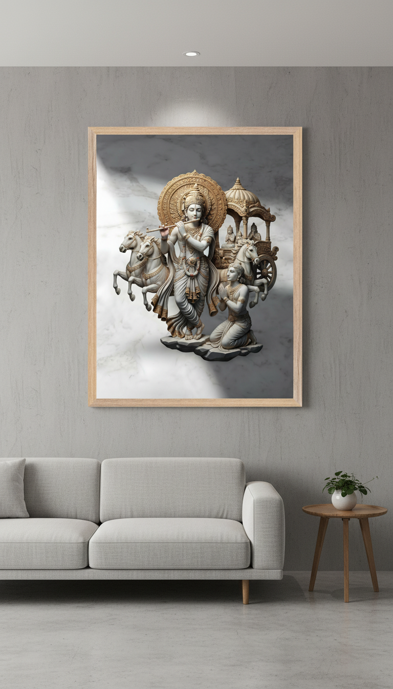 Krishna Arjuna Bhagavad Gita Art