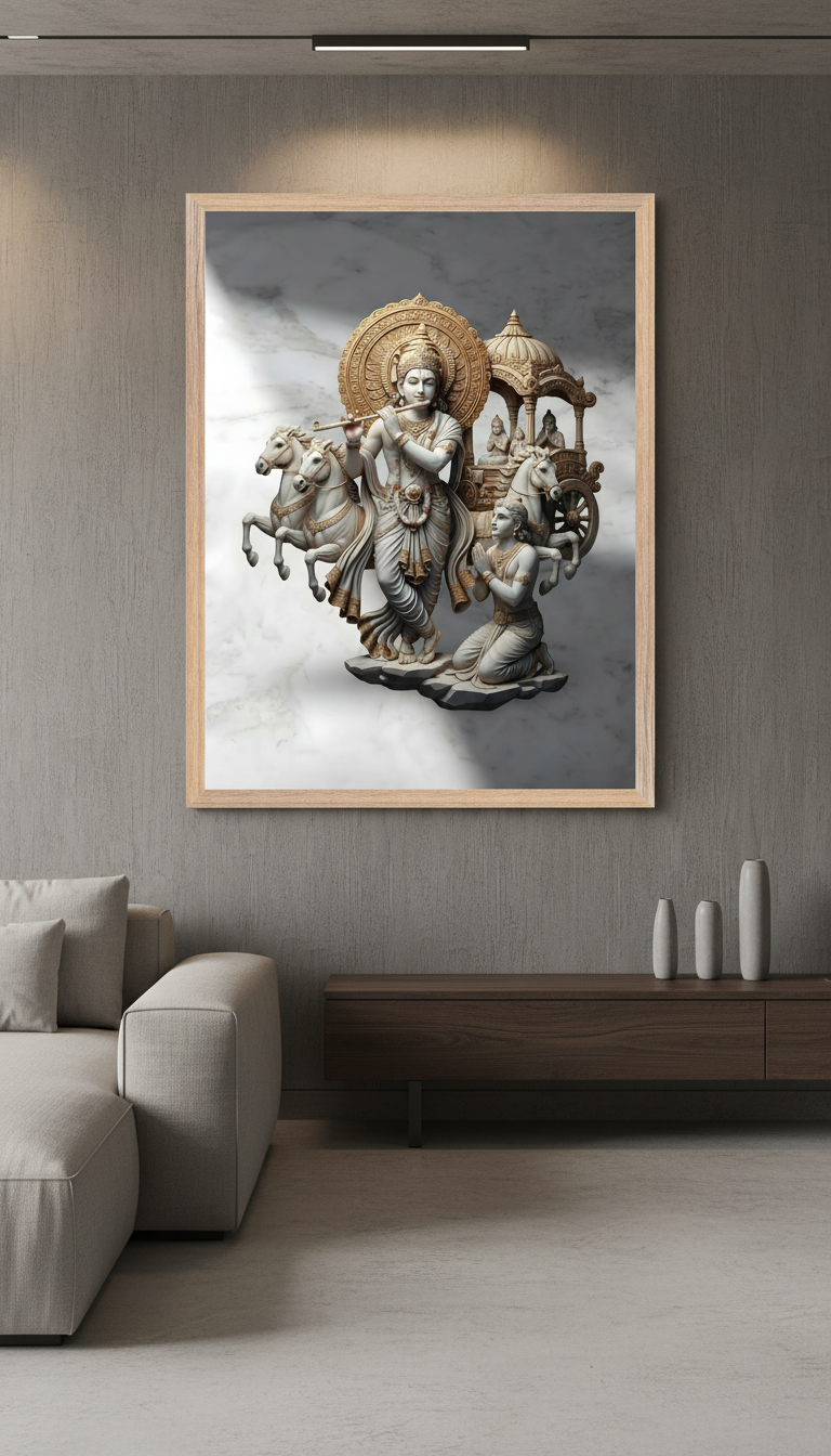 Krishna Arjuna Bhagavad Gita Art