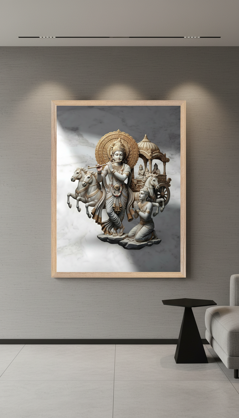 Krishna Arjuna Bhagavad Gita Art