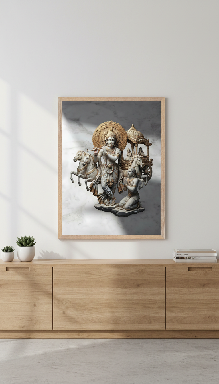 Krishna Arjuna Bhagavad Gita Art