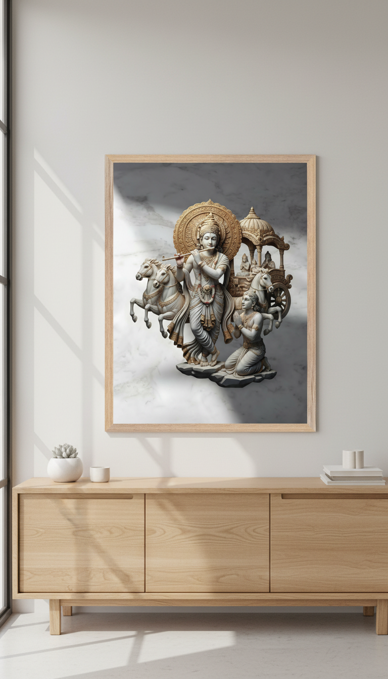 Krishna Arjuna Bhagavad Gita Art