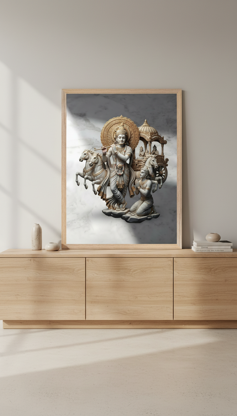 Krishna Arjuna Bhagavad Gita Art
