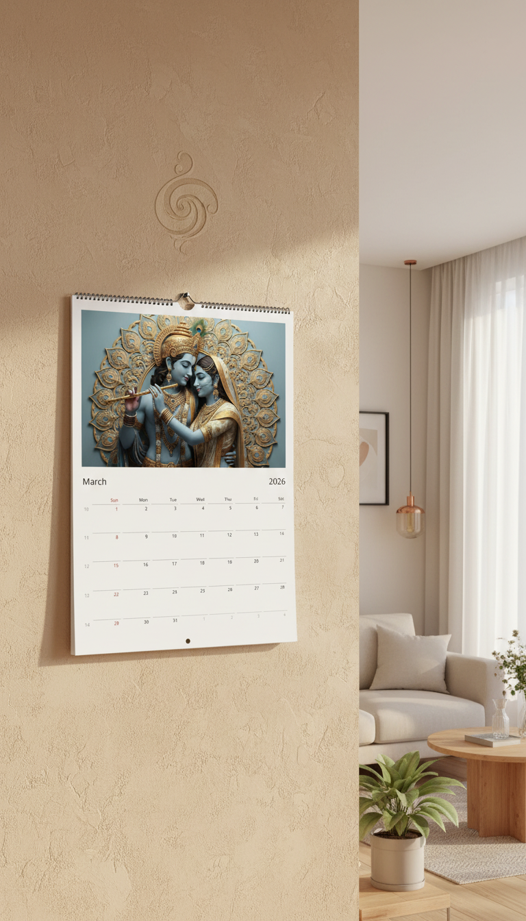 Hindu Wall calendar 2026 (Europe & Rest of the World)