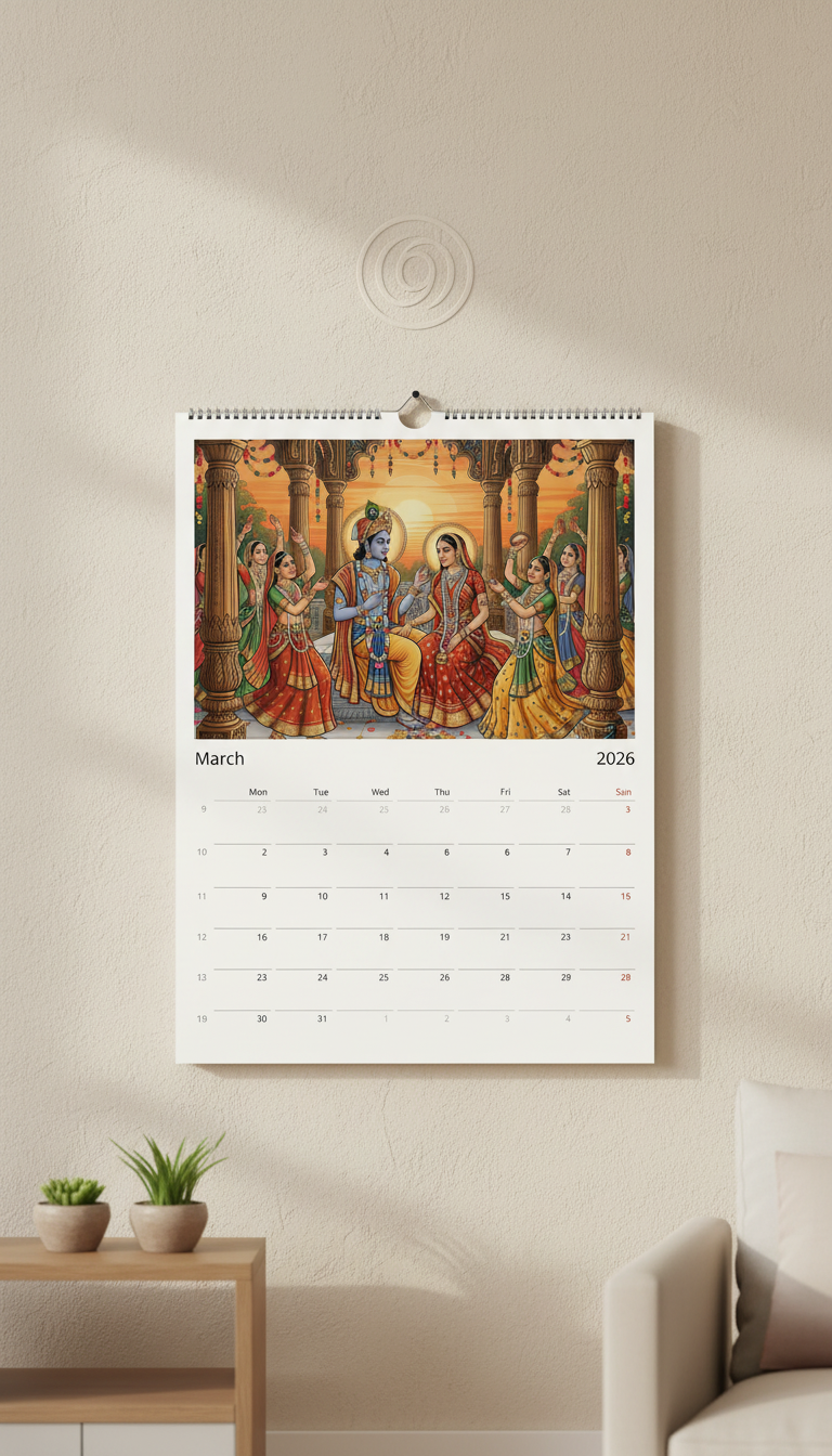 Hindu Wall calendar 2026 (US & Canada)